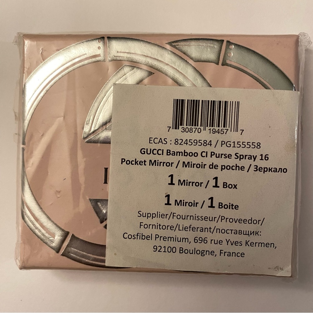 NEW GUCCI Bamboo Compact Silver Mirror Magnification - Picture 12 of 13